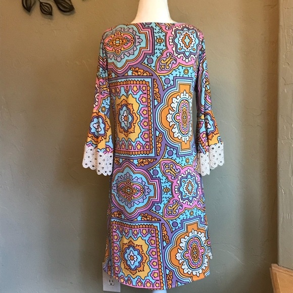 NWT Judith March shift dress with bell sleeves - Picture 3 of 7